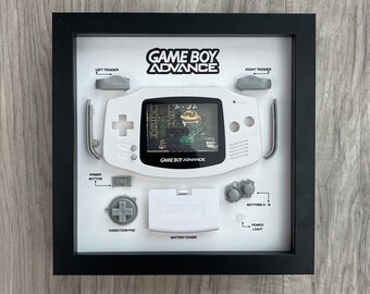 White Gameboy Advance Teardown Art