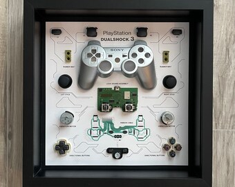 Silver DualShock 3 Controller Teardown Art