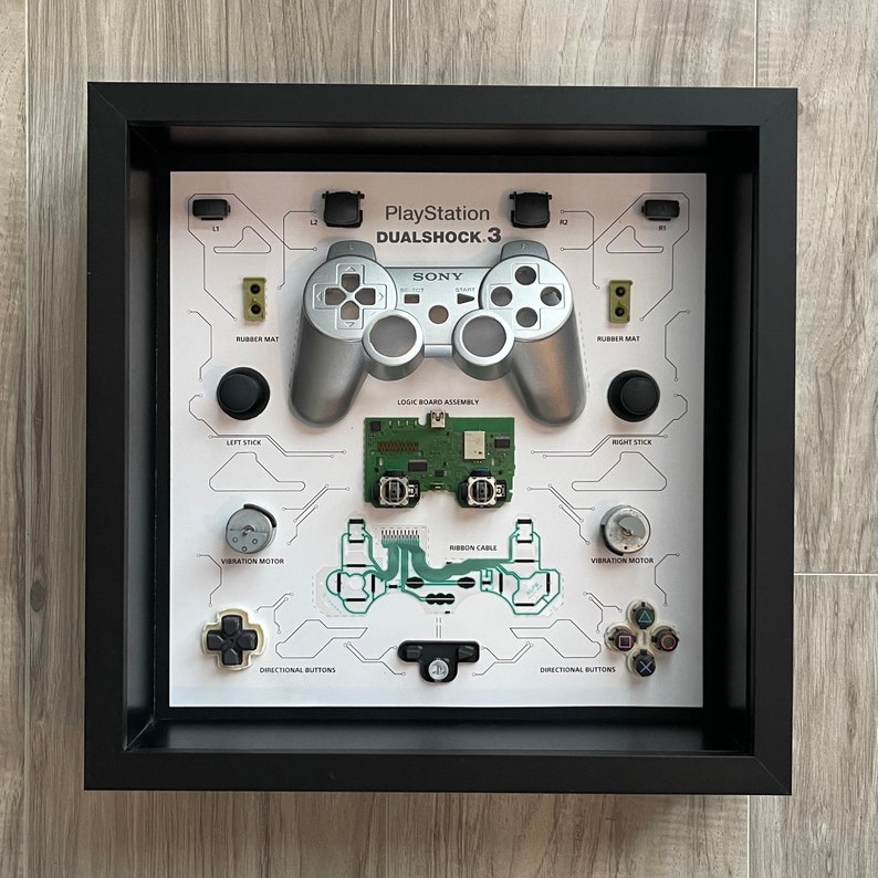 Silver Dualshock 3 Controller Teardown Art - Etsy