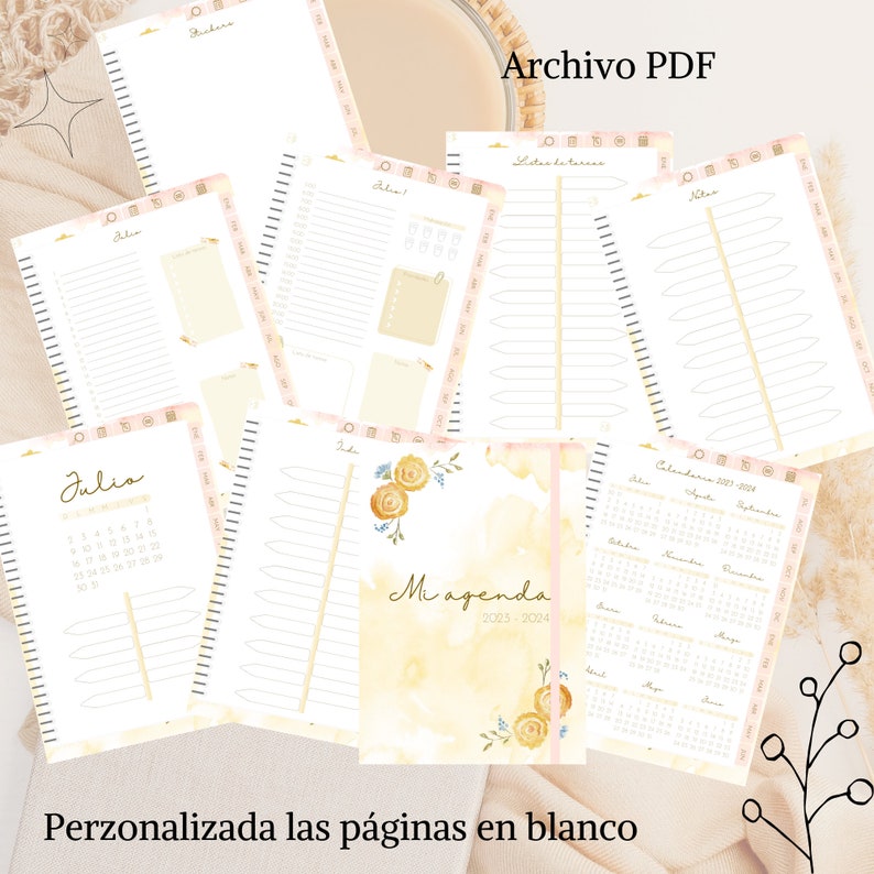 Bullet Journal Digital 2023 2024. Agenda Digital 2023 2024 En Etsy