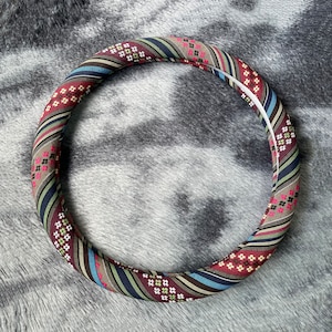 Colorful Bohemia Steering Wheel Cover, Fabric Car Accessories, Custom Letter Steering Wheel Cover, Anti-slip Steer Wheel Cover