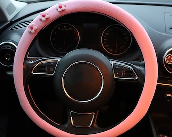 Colorful Silicone Steering Wheel Cover with Flower, Summer Car Accessories, Universal Steering Wheel Cover, Anti-slip Steer Wheel Cover