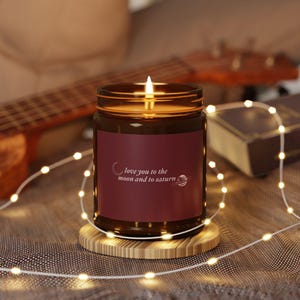 Maroon Gift for Swifty Swiftie Fan Gift Love You To The Moon and To Saturn Swiftie Candle Natural Soy Candle Gift for Swiftie
