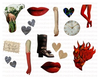 Fragmentos Delicados - Colagens Gráficas de Alta Resolução Recortadas à Mão