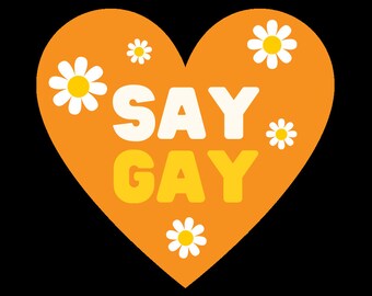 Diga Gay Daisy Baby Adesivo 3x3 "adesivo de alta qualidade sem bolhas