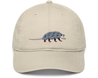 Boné de beisebol orgânico Opossum Love Chapéu exclusivo de gambá animal