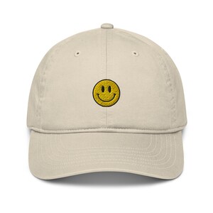 Smiley Face Retro Smiley Organic Cotton Eco Friendly Dad Hat