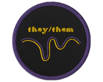 Patch bordado do orgulho não binário