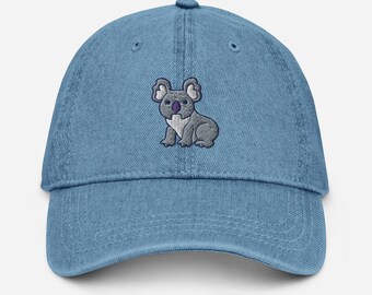 Chapéu de beisebol jeans de algodão Koala Bud, chapéu de alta qualidade