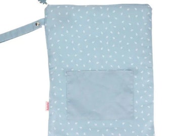 Wet Bag bambini o spiaggia 40x 31,5 pannolini lavabili blu