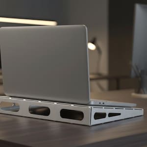Industrieller Laptopständer DXF-Datei: CNC-Laserschnitt-Metalldesign