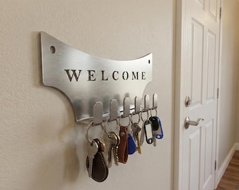 Industrial Metal Key Holder: CNC Laser Cut DXF File - Etsy