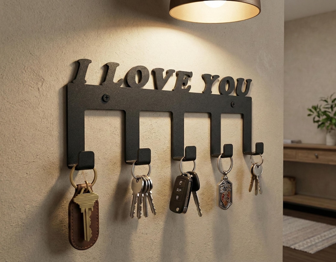 Industrial Key Holder CNC Laser Cut File (DXF-DWG) - Etsy