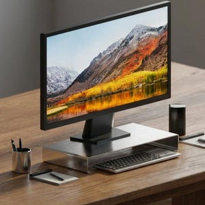 Industrial Computer Screen Stand DXF File: CNC Laser Cut Metal