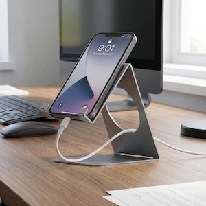 File DXF del supporto per telefono industriale: design in metallo tagliato al laser CNC