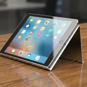 Industrial Tablet Holder DXF File: CNC Laser Cut Metal Design