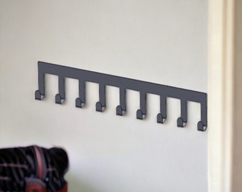 Industrial Wall Hanger - Laser Cut DXF File for CNC | Material Hanger | Rustic Entryway Organizer | DIY Metal Craft Project