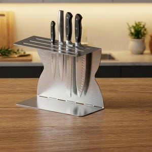 Portacuchillos de cocina industrial Archivo DXF: Metal cortado con láser CNC