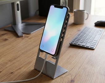 Industrial Phone Holder DXF File: CNC Laser Cut Metal