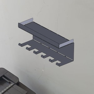 Industrieller Wandhaken - Laser Cut DXF-Datei für CNC | Einzigartige Werkstatt & Aufbewahrung zu Hause | Rustikales Eingangsbereich Dekor DIY Metall Handwerk