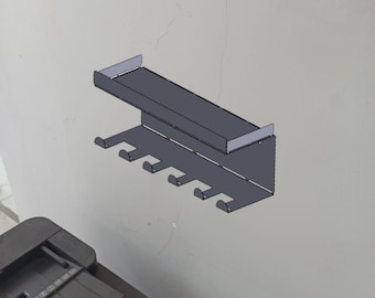 Industrial Wall Hook - Laser Cut DXF File for CNC | Unique Workshop & Home Storage | Rustic Entryway Decor DIY Metal Craft