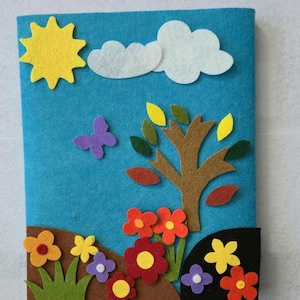 Felt Wall Hanging Kit, Nature theme / Reusable precut felt , Montessori DIY kit/ Back to school Gift for Toddlers & Preschoolers