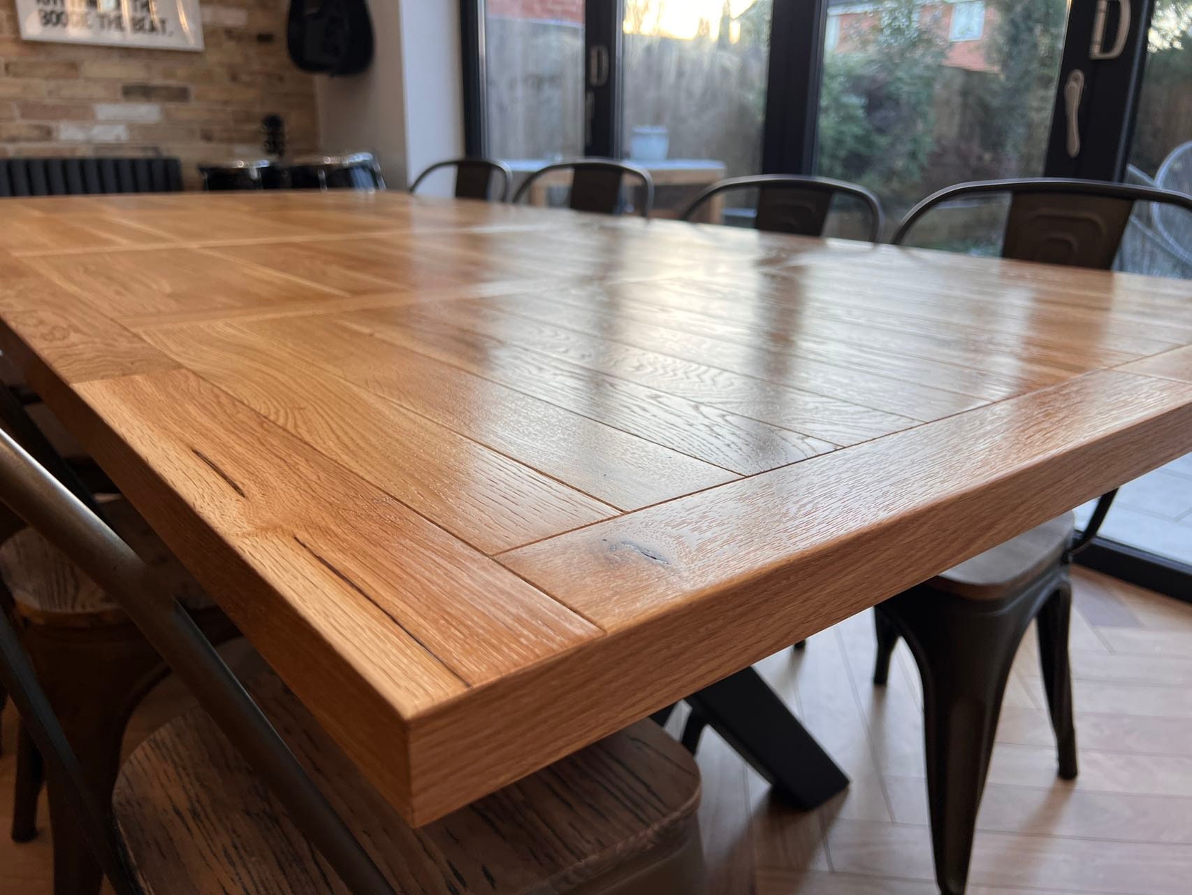 8 10 Seat Handcrafted Large White Oak Dining Room Table 230cm Long