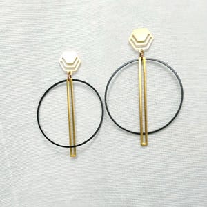Chic Circle Earrings Minimalist Jewelry Geometric Earrings foe Everyday Glam - Birthday Gift for Woman