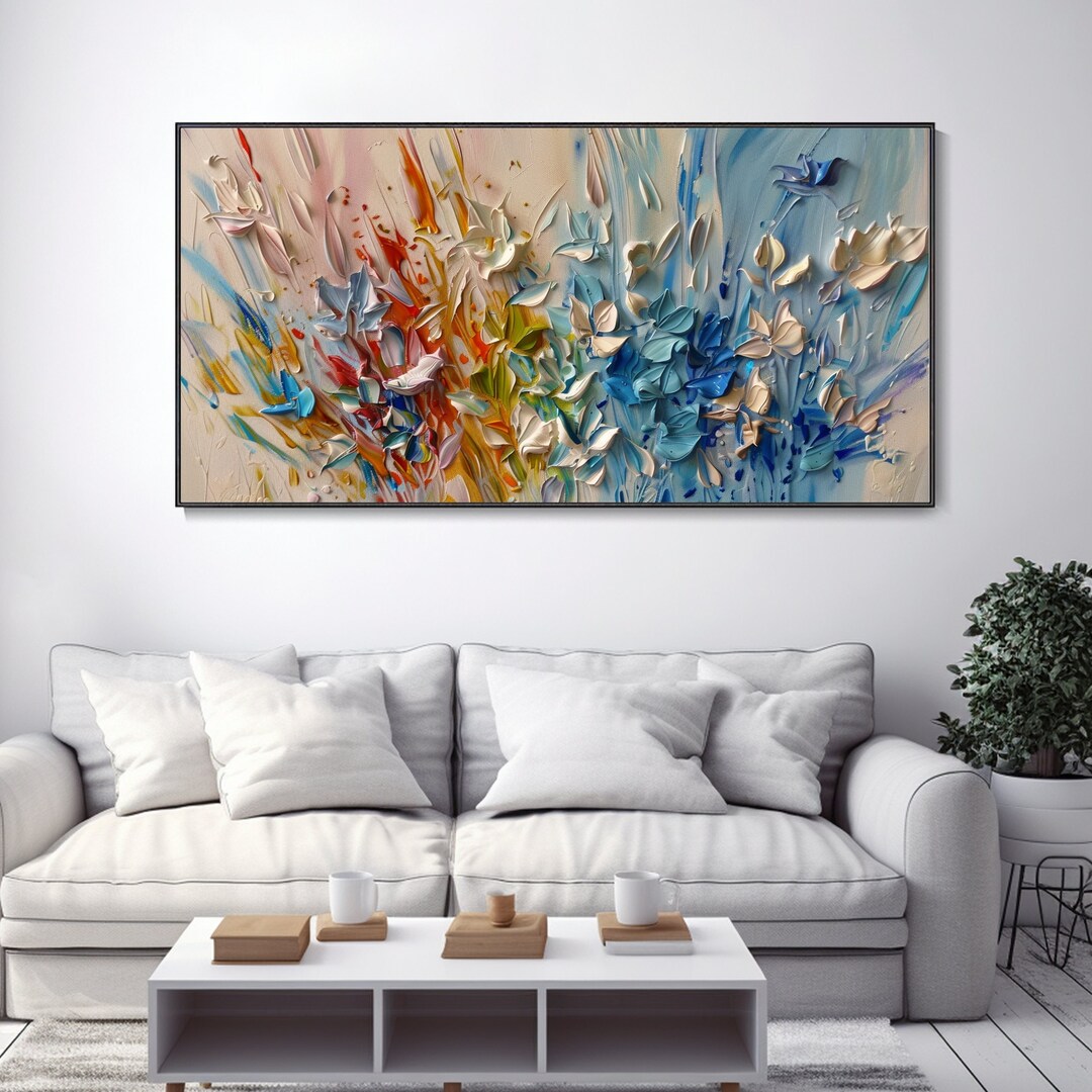 Hand Oil Painting Abstract Texture Modern Wall Decor Original Canvas ...