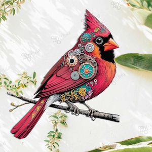 Red Cardinal Sign, Metal Cardinal Sign, Cardinal Wall Art, Cardinal Garden Sign, Garden Decor, Gardener Gift, Bird Lover Gifts