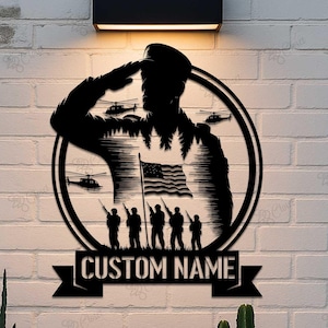 Custom Military Metal Sign,Soldier Wall Sign,Army Military Metal Sign,Military Metal Decor,Army Decor Gift,Soldier Flag Sign