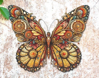 Colors Butterfly Metal Garden Sign, Colorful Butterfly, Monarch butterfly, Fairy Garden Decor, Gardener Gift, Yard Art, Butterfly Wall Art