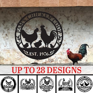 Custom Your Chicken Coop Sign, Chicken Coop Metal Sign, Chicken Coop Wall Hanging, Hen House Decor, Gift for Mom/ Grandma
