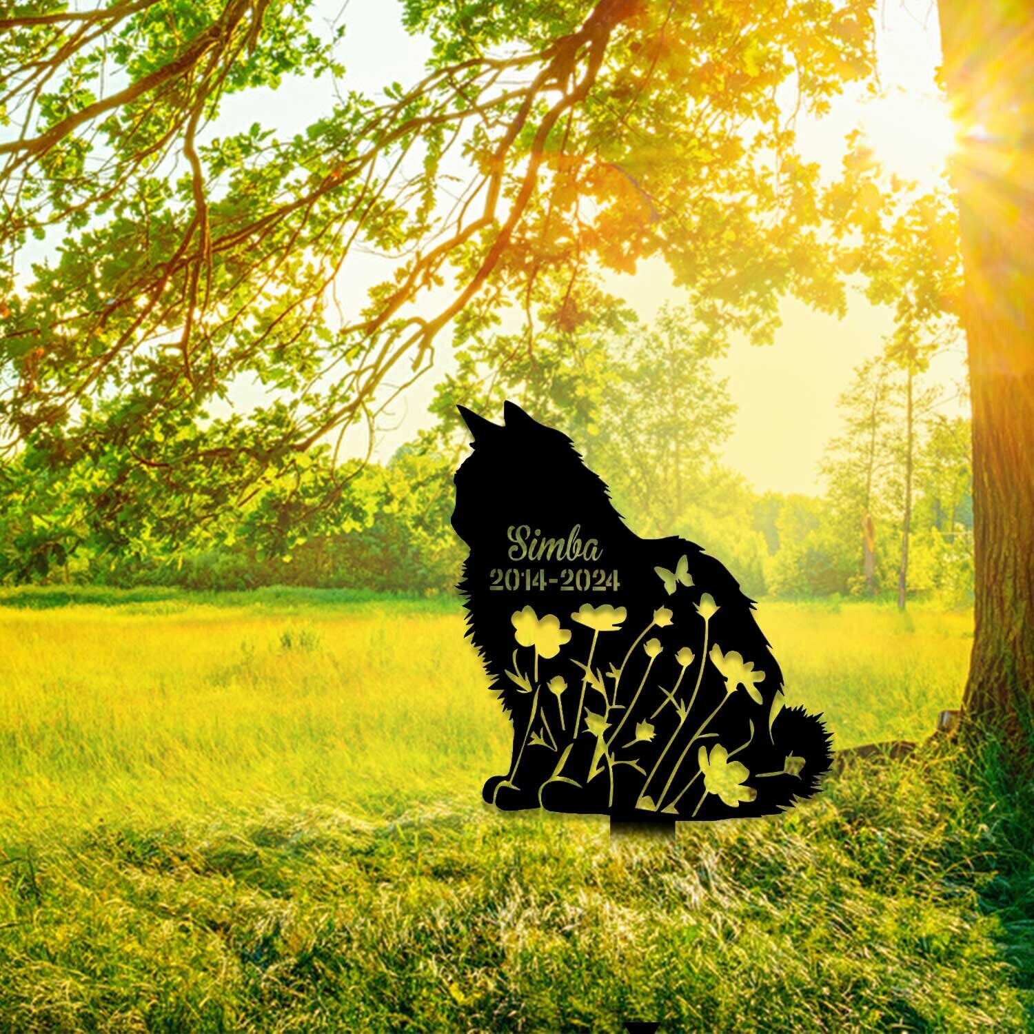 Custom Cat Memorial Stake, Cat Grave Marker, Siberian Cat Sign, Remembrance Stake, Memorial Stake, Cat Loss Gift, Garden Decor