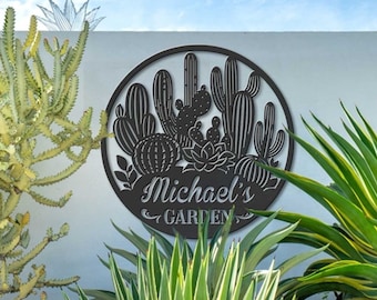 Custom Cactus Metal Wall Art, Cactus Metal Sign, Cactus Lover Gifts, Cactus Wall Decor, Garden Decor, Farm Sign, Cactus Garden Sign