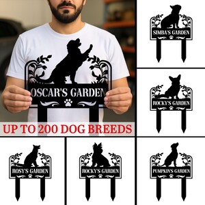 Custom Dog Memorial Garden Stake, Dog Garden Sign, Personalized Dog Yard Sign, Dog Grave Marker, Outdoor Garden Decor, Gift for Dog Lovers
