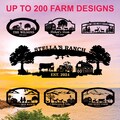 Personalized Metal Farm Sign, Custom Every Farm Sign, Large Farm Sign, Farmville Metal Sign, Farm Gate Sign, Farm Sign with Dog, Cat, Cow product logo