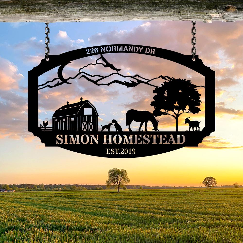 Personalized Your Metal Farm Sign, Farmhouse Metal Sign, Custom Ranch ...