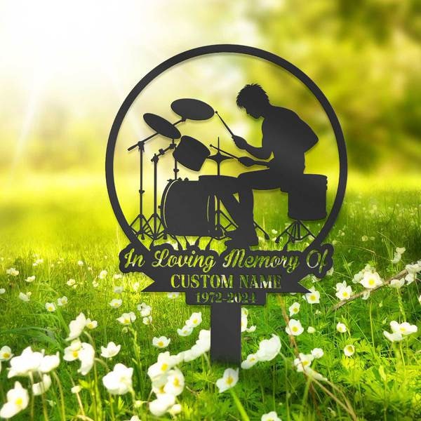 Drummer Sign Custom Drum Memorial Sign, Drum Metal Sign, Personalized Drummer Name ...