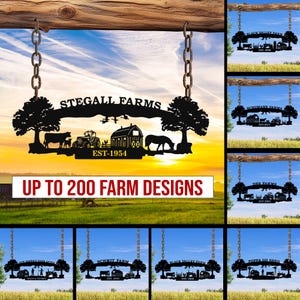 Personalized Metal Ranch Sign, Custom Every Farm Sign, Farmville Metal Sign, Farm Entrance Sign, Animal Farm Sign, Farmhouse Decor