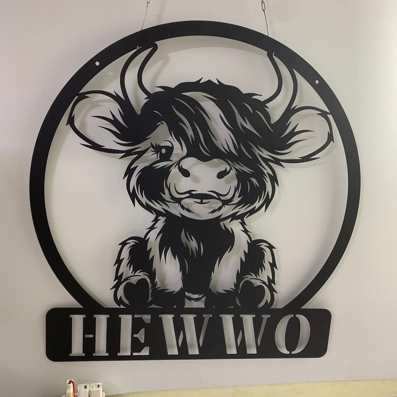 Custom Highland Cow Metal Sign, Personalized Highland Cow Farm Welcome ...