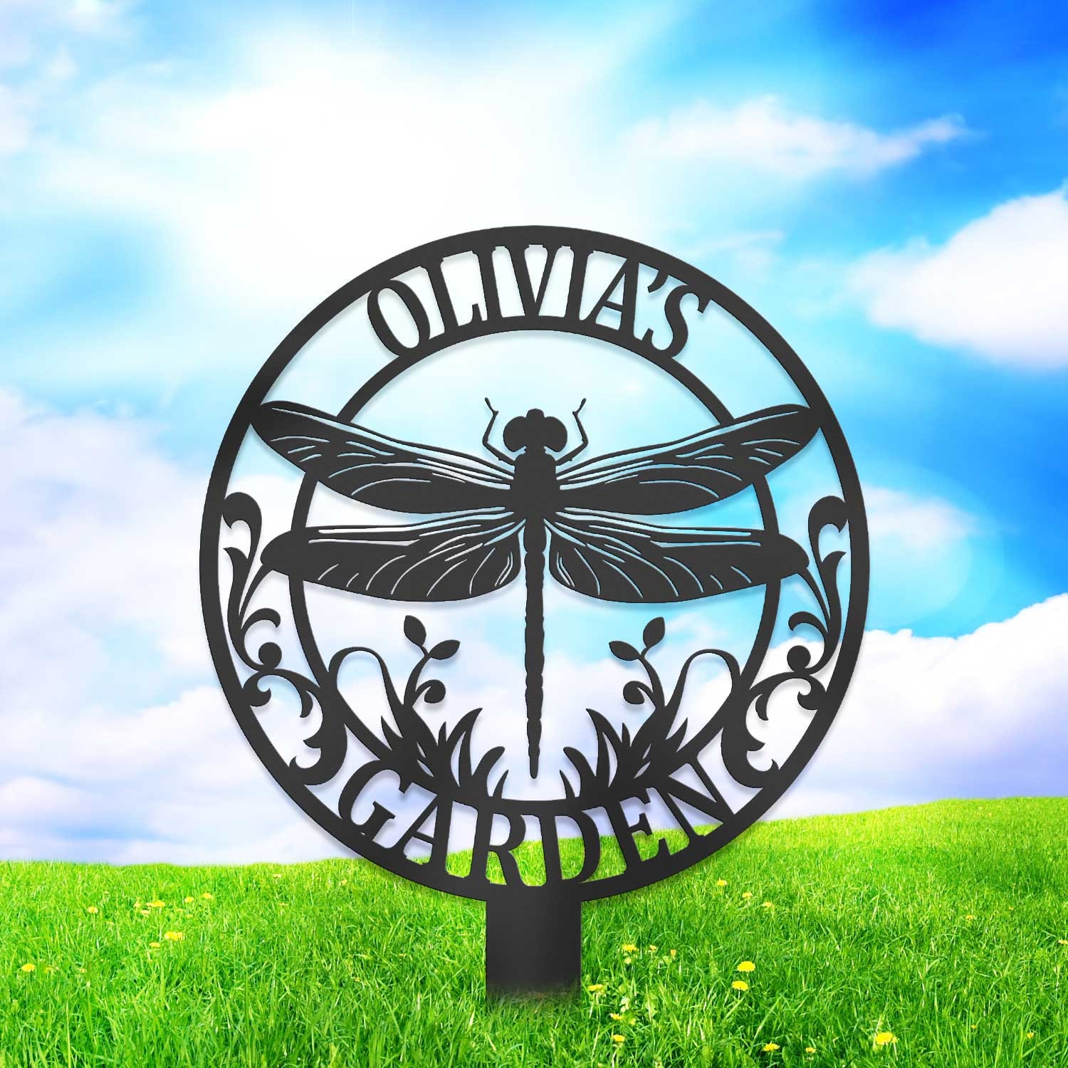 Custom Dragonfly Garden Stake, Dragonfly Sign, Dragonfly Wall Art, Dragonfly Decor, Garden Decor, Yard Art, Gardener Gift