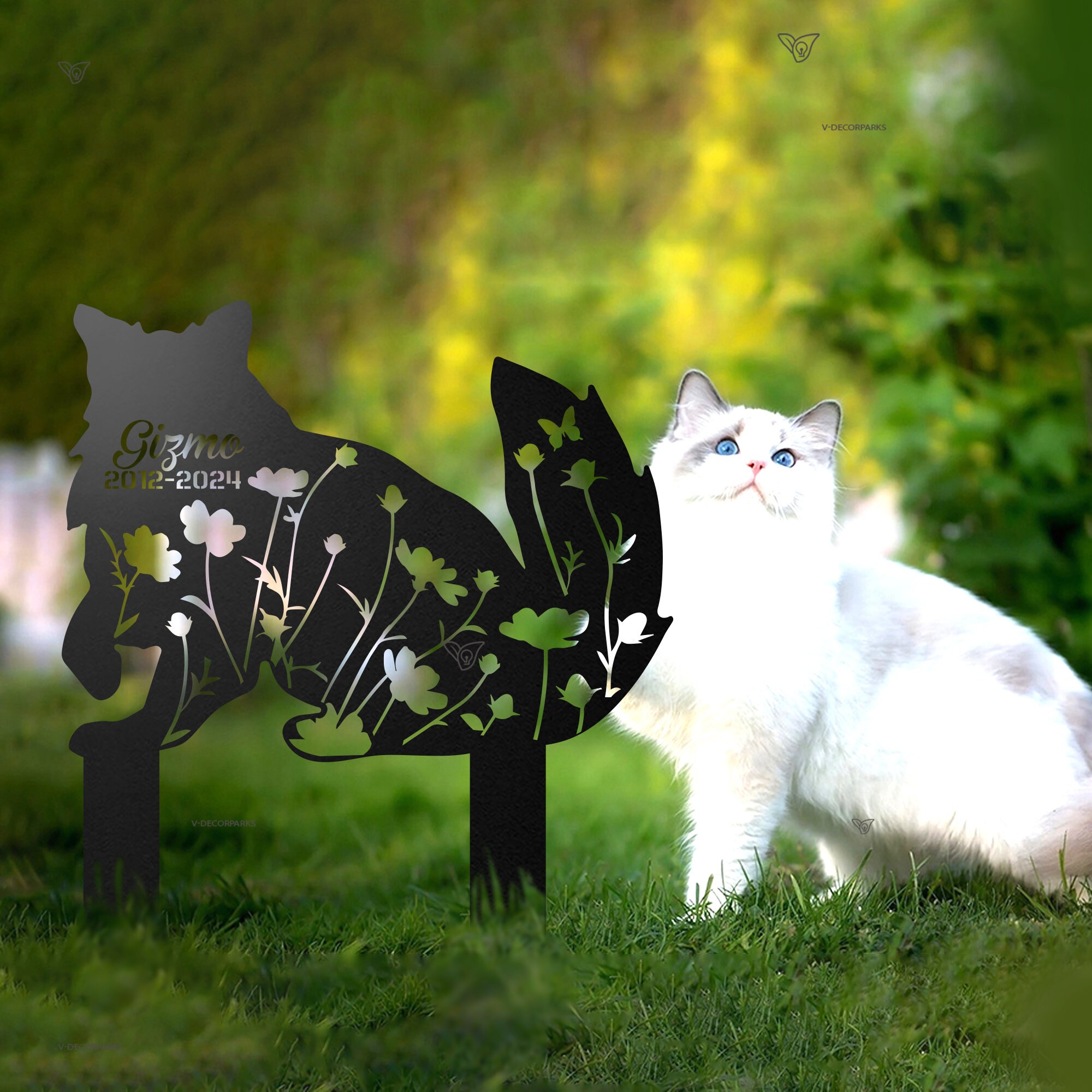 Custom Cat Memorial Stake, Cat Grave Marker, Cat Breed Metal Sign, Pet Memorial Gift, Cat Memorial Plaque, Pet Loss Gift, Remembrance Stake - UK