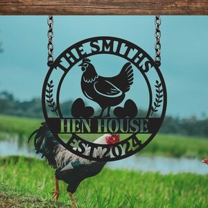 Hen Sign Custom Hen House Coop Sign, Chicken Coop Metal Sign, Our Little Coop ...