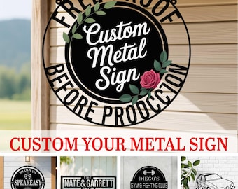 Benutzerdefinierte Metall Business Logo Schild, personalisiertes Geschäftsnamen Schild, Business Logo Wand dekor, Logo Wandkunst für Büro, Geschäft oder Heimstudio
