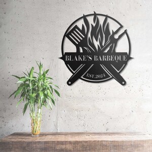 Personalized Barbeque Serving Platter - Gift Idea For Barbeque Lovers - Grilling & Chilling, Best In Town Robert's Barbeque main image 1