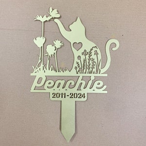 Personalized Memorial Cat Butterfly Acrylic Plaque - Upload Photo - Memorial Gift Idea for Cat Owners - Waiting At The Door main image 1
