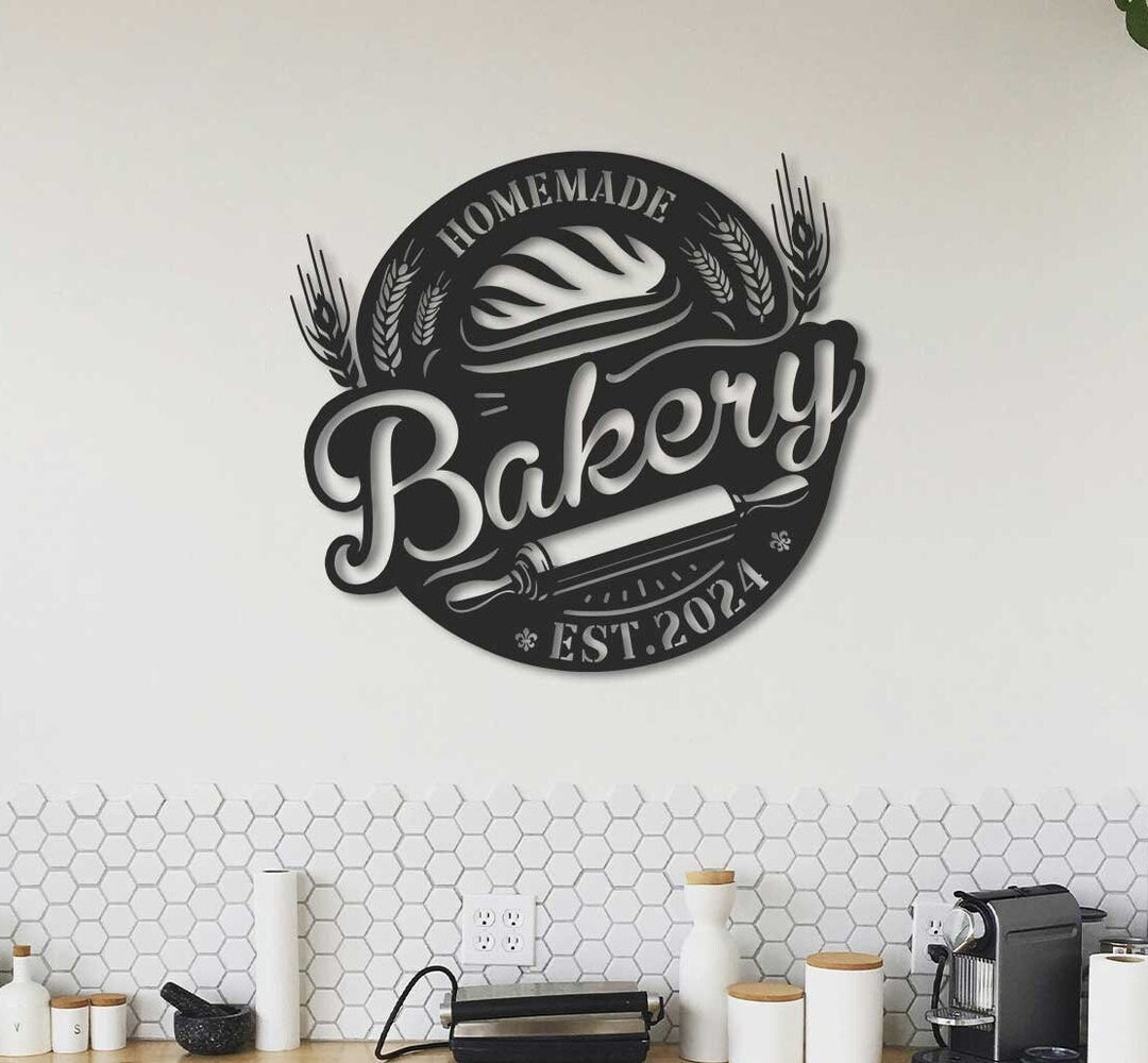 Custom Bakery Metal Sign, Bakery Shop Sign, Bakery Decor, Baker's Gift ...