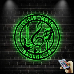 Personalized Music Lover Name Sign,custom Music Room Metal Sign,Musical Instruments Wall Art,Music Studio Wall Decor Sign,Musician Gift