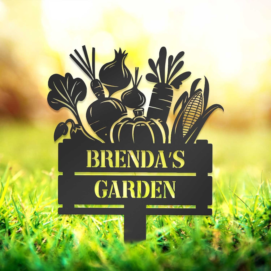 Vegetable Sign Personalized Garden Sign With Stakes, Custom Vegetable Garden Stake ...